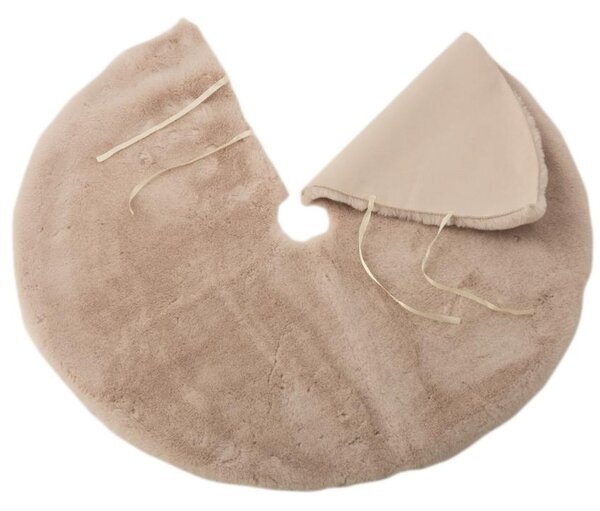 Béžový sametový koberec pod vánoční stromeček J-line Skirt 90 cm