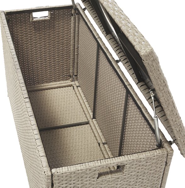 Úložný box MODENA 126 cm 46 cm Umělý ratan Taupe