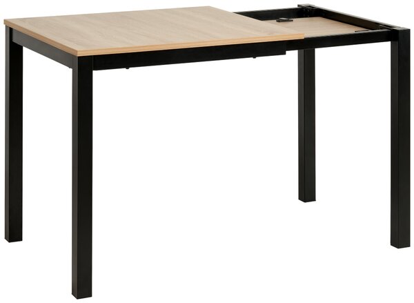 JÍDELNÍ STŮL, černá, Sonoma dub, 80-120/70/76 cm Carryhome - Jídelní stoly