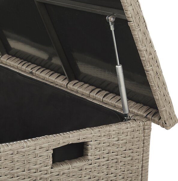 Úložný box MODENA 126 cm 46 cm Umělý ratan Taupe