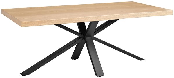 JÍDELNÍ STŮL, dub, přírodní barvy, černá, 200/100/76 cm MID.YOU - Online Only jídelní stoly, Online Only