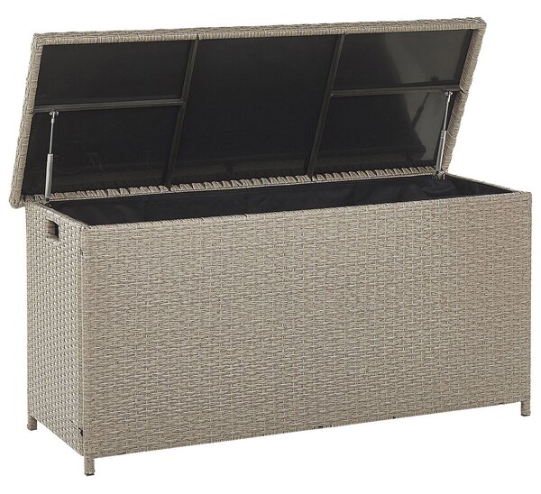 Úložný box MODENA 126 cm 46 cm Umělý ratan Taupe