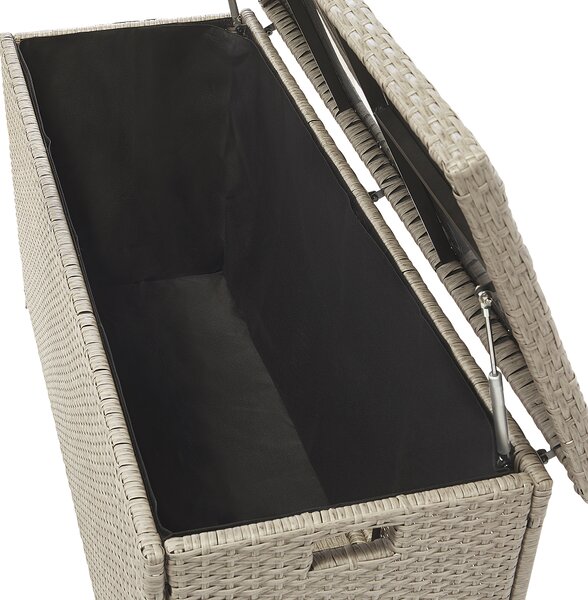 Úložný box MODENA 126 cm 46 cm Umělý ratan Taupe