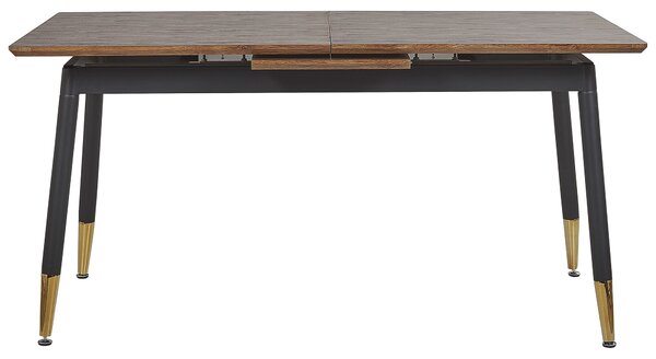Rozkládací jídelní stůl CALIFORNIA Tmavě hnědá 160/200 cm 90 cm
