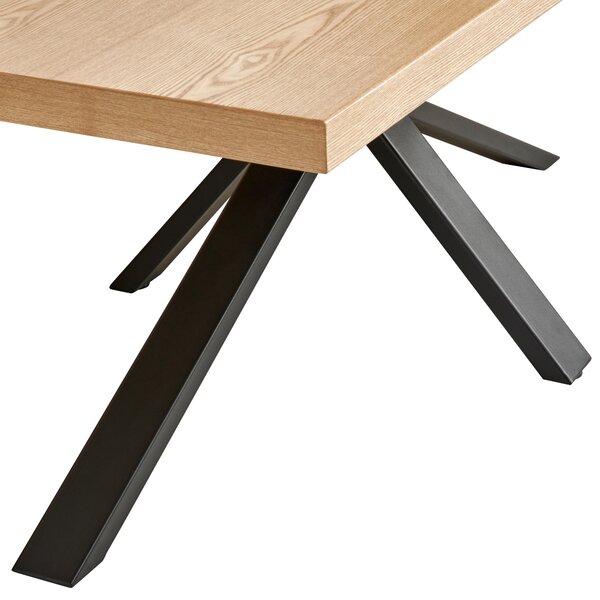 JÍDELNÍ STŮL, dub, přírodní barvy, černá, 200/100/76 cm MID.YOU - Online Only jídelní stoly, Online Only