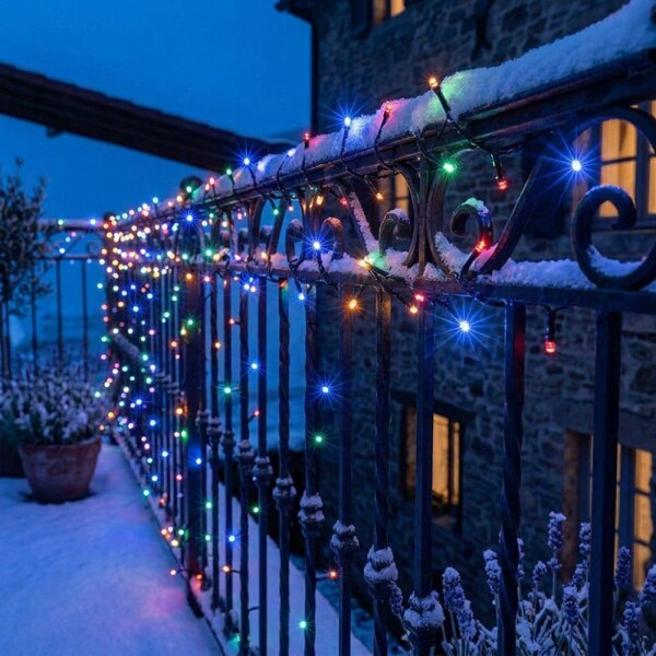 LED světelný řetěz - 41,5m, 500LED, IP44, multicolor + záblesky