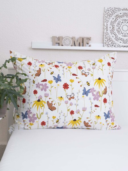 MK Lůžkoviny Bavlněný povlak na polštář Renforcé 70 x 90 cm - Motýlci
