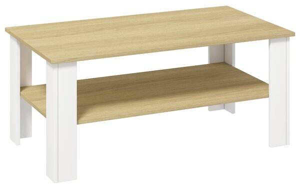 KONFERENČNÍ STOLEK, bílá, medový dub, kompozitní dřevo, 100/55/44 cm Livetastic - Konferenční stolky, Online Only