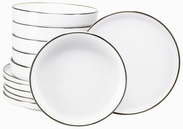 JÍDELNÍ SOUPRAVA 12dílnékamenina Creatable - Online Only nádobí, Online Only
