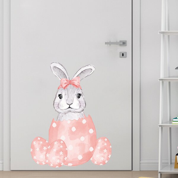 Impresi Samolepka do dětského pokoje Zajíček ve skořápce - 29x37cm