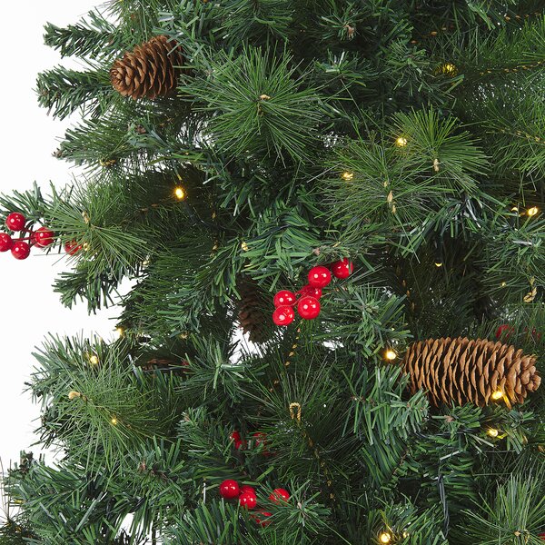 Umělý vánoční stromeček LED JACINTO 180 cm Tmavě zelená