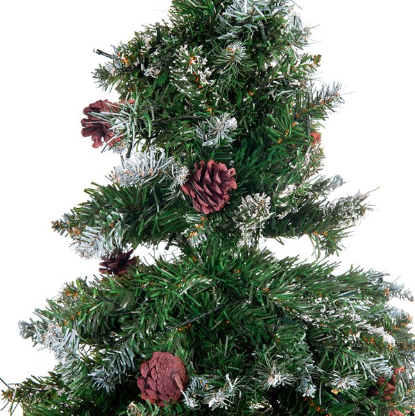 Umělý vánoční stromeček LED PALOMAR 180 cm Tmavě zelená