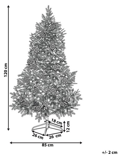 Umělý vánoční stromeček DENALI 120 cm Zelená