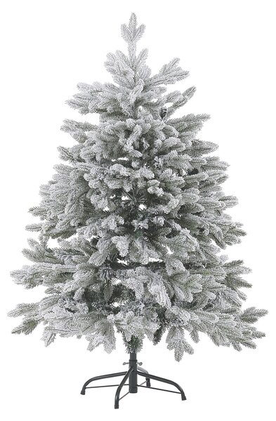 Zasněžený umělý vánoční stromeček FORAKER 120 cm Bílá