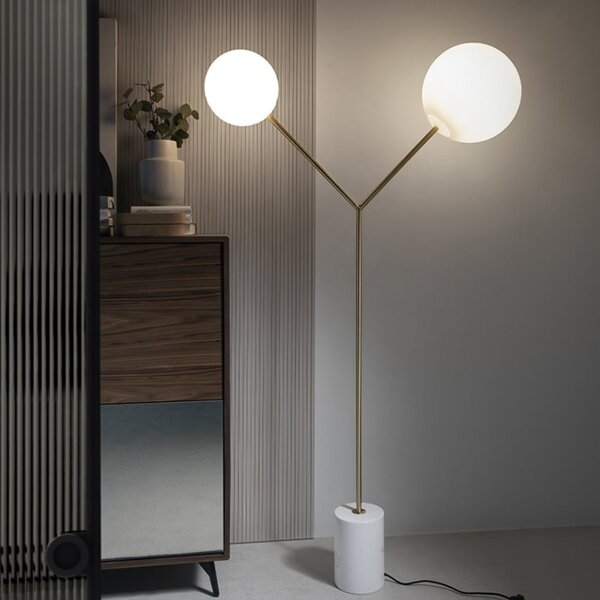 -25 % Dny MOMENTI– Bílá stojací lampa Angel Cerdá No. 8048, 192 cm