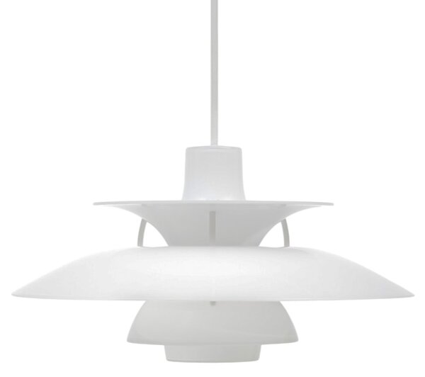 Závěsná svítidlo Louis Poulsen, PH 5 320, stmívatelné, Bílá, Jídelna, Plast, Design