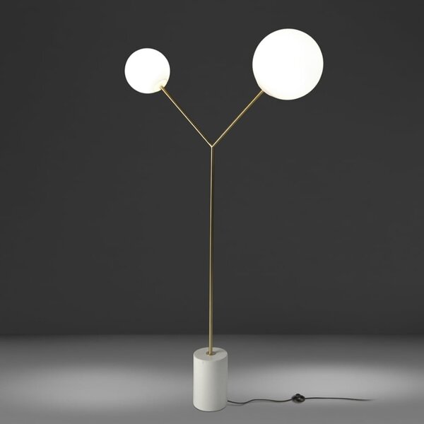 -25 % Dny MOMENTI– Bílá stojací lampa Angel Cerdá No. 8048, 192 cm