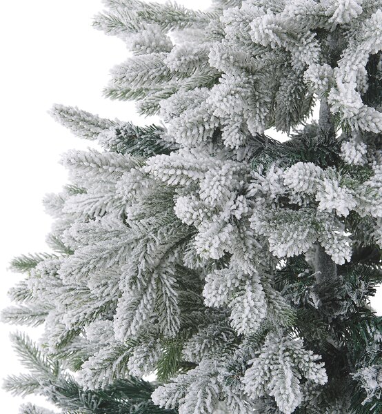 Zasněžený umělý vánoční stromeček FORAKER 120 cm Bílá