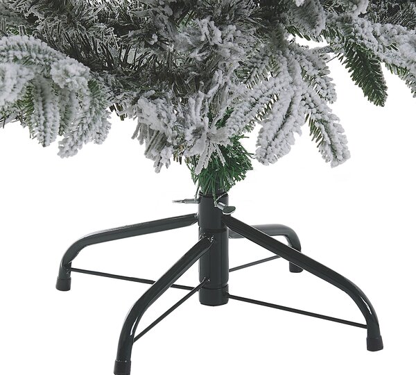 Zasněžený umělý vánoční stromeček FORAKER 180 cm Bílá