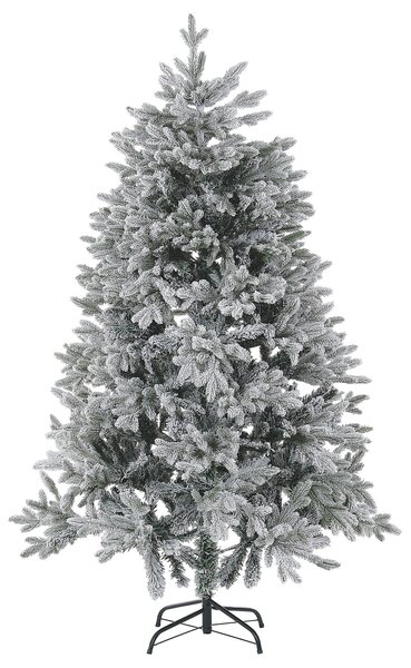 Zasněžený umělý vánoční stromeček FORAKER 180 cm Bílá