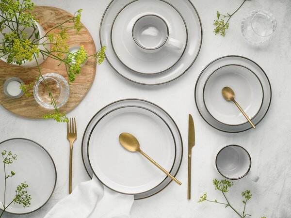 KOMBINOVANÁ SOUPRAVA 30dílné kamenina Creatable - Online Only nádobí, Online Only