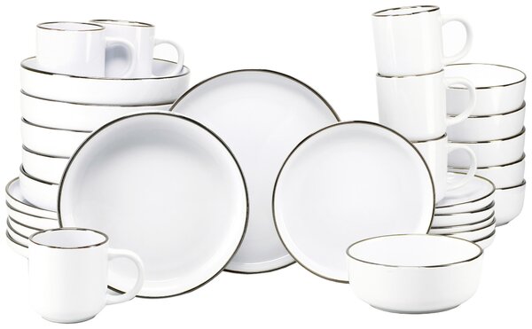 KOMBINOVANÁ SOUPRAVA 30dílné kamenina Creatable - Online Only nádobí, Online Only