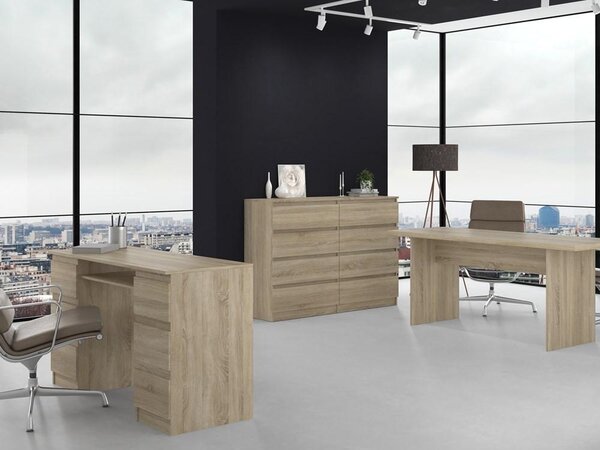 Topeshop M8 140 SONOMA, Dub, 8 zásuvka/zásuvek, Dřevotřískové desky, Jednobarevný, Moderní, Dřevotřískové desky