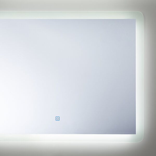 LED koupelnové zrcadlo CORROY 80 cm 60 cm Stříbrná