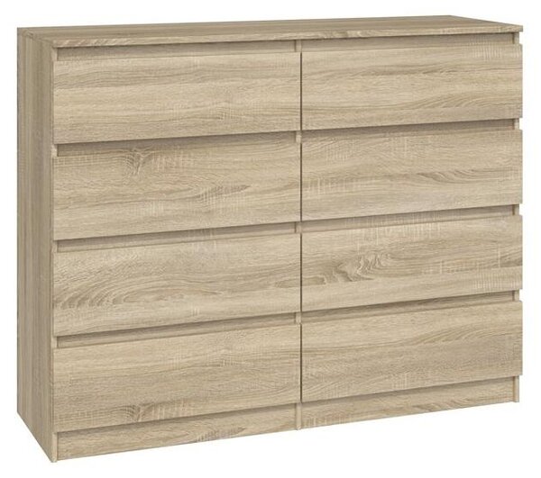Topeshop M8 120 SONOMA, Dub, 8 zásuvka/zásuvek, Dřevotřískové desky, Jednobarevný, Moderní, Dřevotřískové desky
