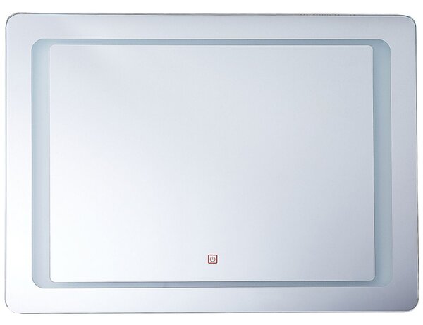 LED koupelnové zrcadlo WASSY 80 cm 60 cm Stříbrná