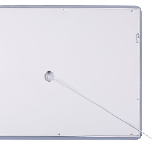 LED koupelnové zrcadlo WASSY 80 cm 60 cm Stříbrná