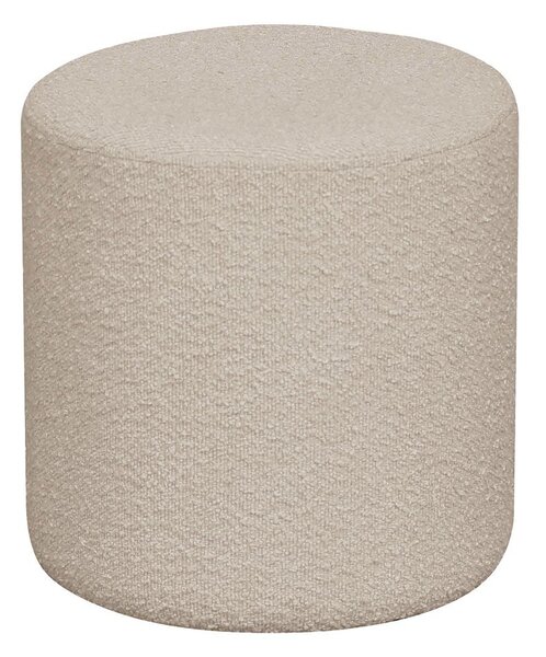 Béžový taburet z textilie bouclé Ejby – House Nordic