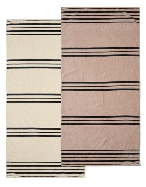 Béžová plážová osuška 75x150 cm Banded Stripe – Catherine Lansfield