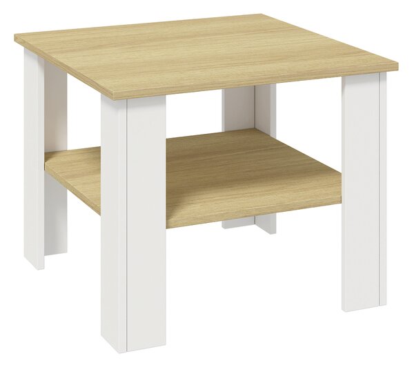 KONFERENČNÍ STOLEK, bílá, medový dub, kompozitní dřevo, 55/55/44 cm Livetastic - Konferenční stolky, Online Only