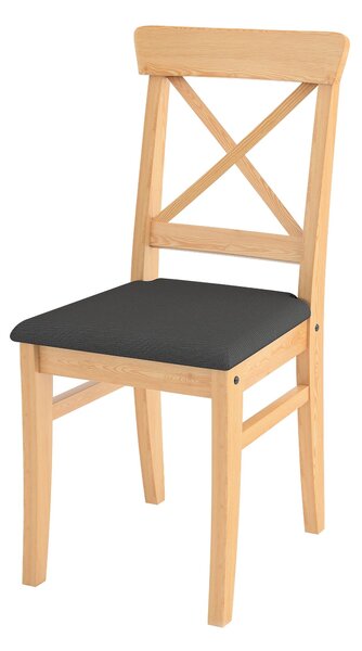 Potah na židli Ingolf s čalouněným sedákem barva černá