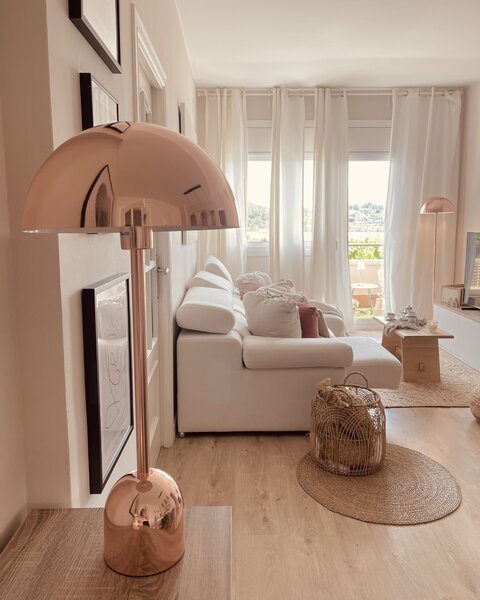 Stolní lampa MACASIA Kov Měděná