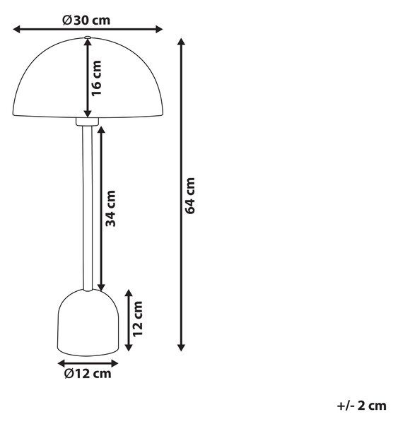 Stolní lampa MACASIA Kov Měděná