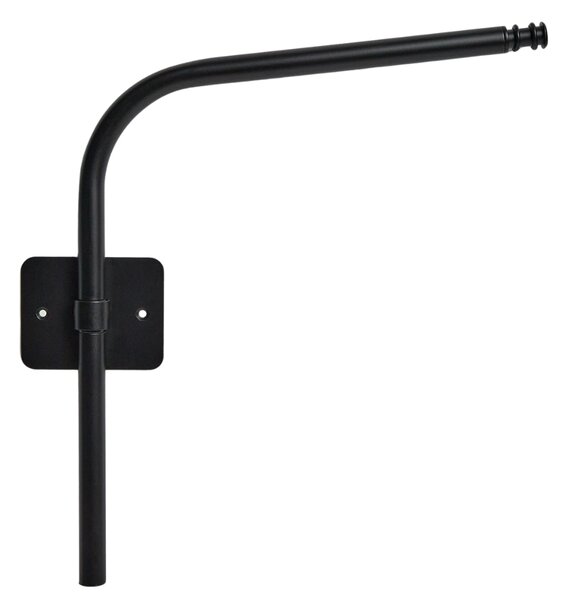 Kave Home Černý kovový nástěnný držák na zahradní LED lampu Nali