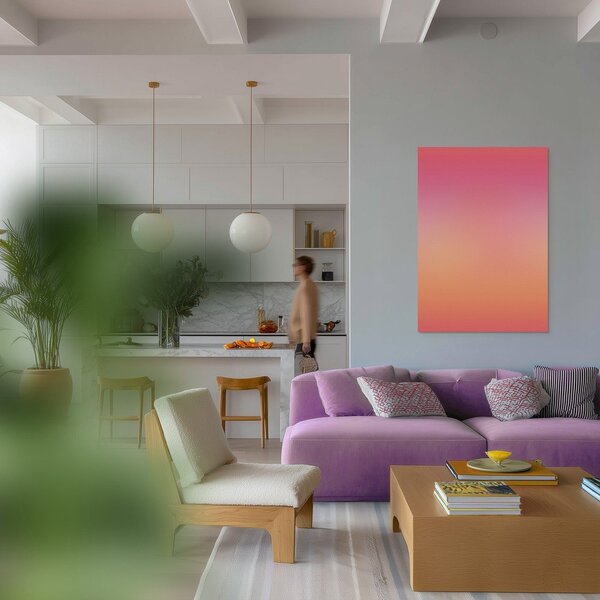 Tištěný obraz na plátně 70x100 cm Pink Aura – Styler