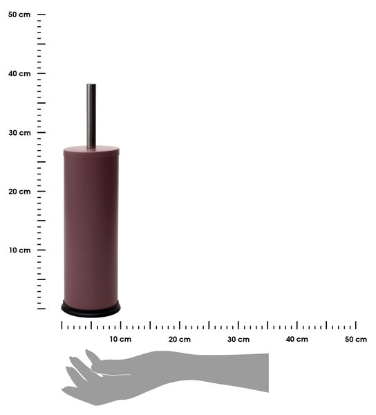 WC kartáč Classic Matte, růžová/s chromovými prvky