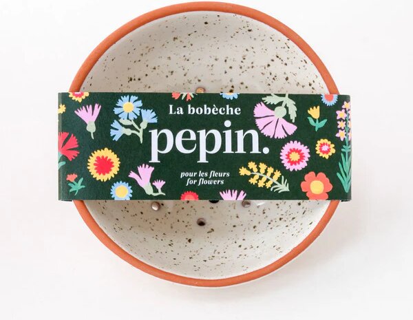 Keramická miska Bobèche Flowers, zrnitá bílá
