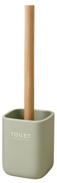 WC kartáč Liso, mátová/s dřevěnými prvky