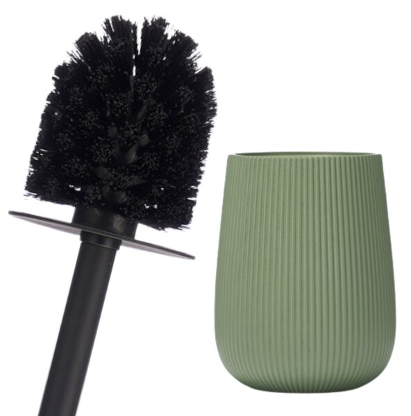 WC kartáč Stripe, zelená/s černými prvky