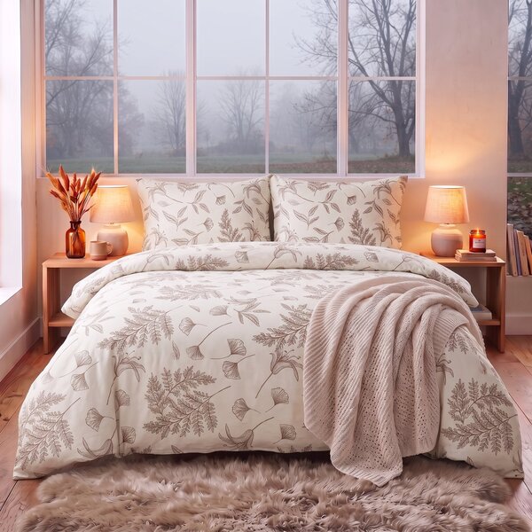 Kvalitex Flanelové povlečení LILIE béžová 1x 140/200, 1x 70/90cm