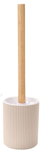 WC kartáč Peyton, béžová/s dřevěnými prvky