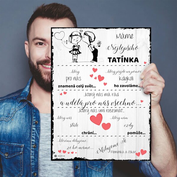INSPIO - výroba dárků a dekorací - Dárek pro tátu - Dárek pro nejlepšího tatínka + poštovné ZDARMA