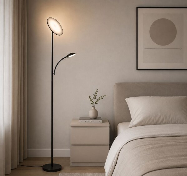 Rabalux 74084 - LED Stm stojací lampa HALINA 23W/230V 3000/4200/6500 černá