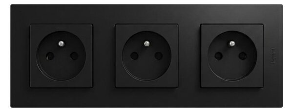 Legrand - Trojitá zásuvka domovní 250V/16A NILOE STEP černá