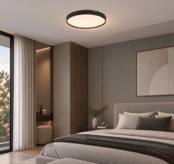 Rabalux 71517-LED Stm stropní sv TERESIA 24W/230V 3000-6500K pr. 38 cm černá+DO