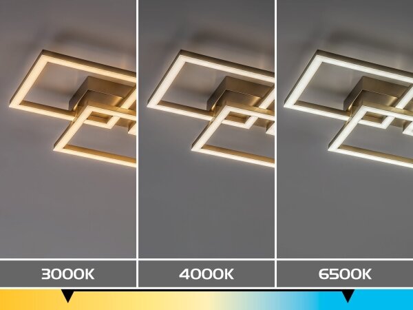 Rabalux 71499 - LED Stm stropní sv FATMA 40W/230V 3000-6500K 33x100 cm zlatá+DO